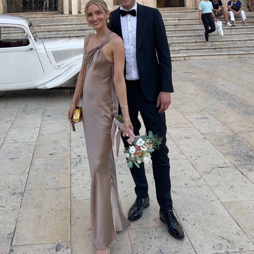 Cami NYC Bronze Silk Dress